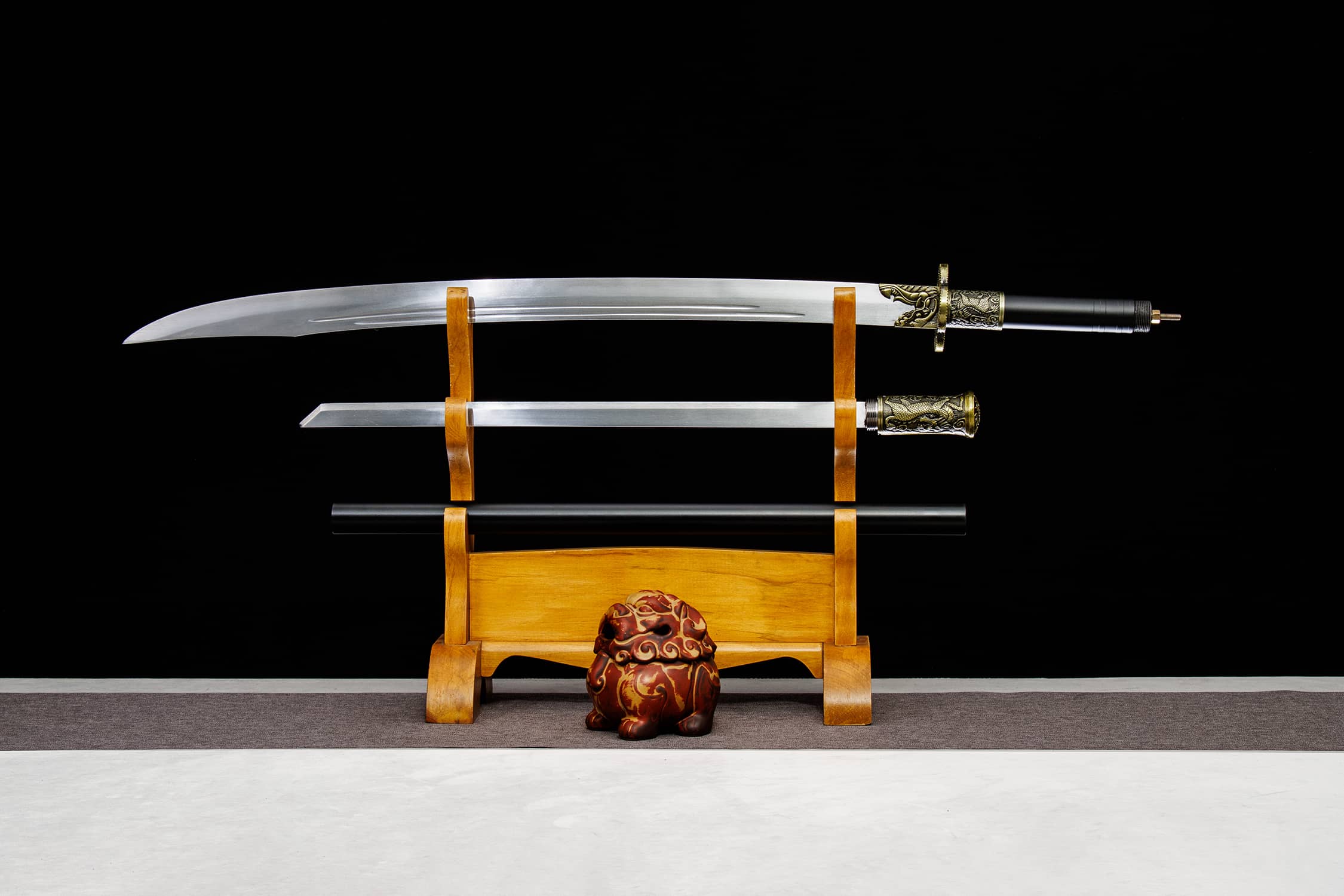 Yan Yue Hen High-Performance Manganese Steel Long Dao - traditional Chinese historical replica, full product view