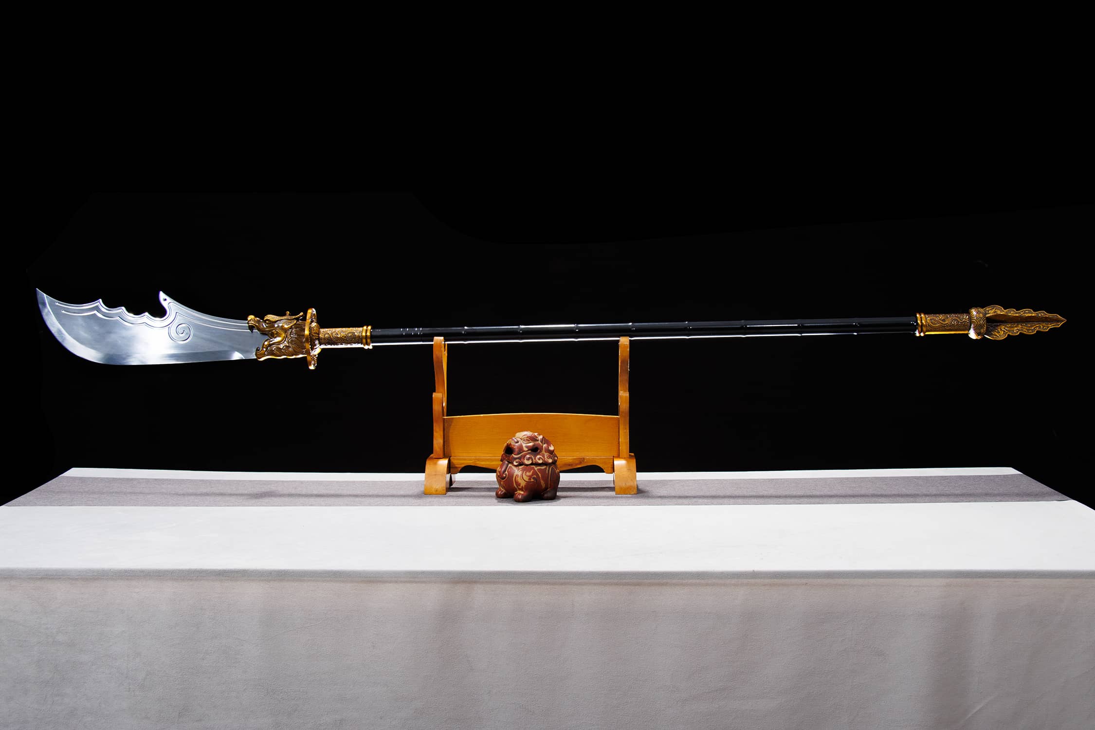Yu Hai High-Chromium Steel Guandao - traditional Chinese historical replica, full product view