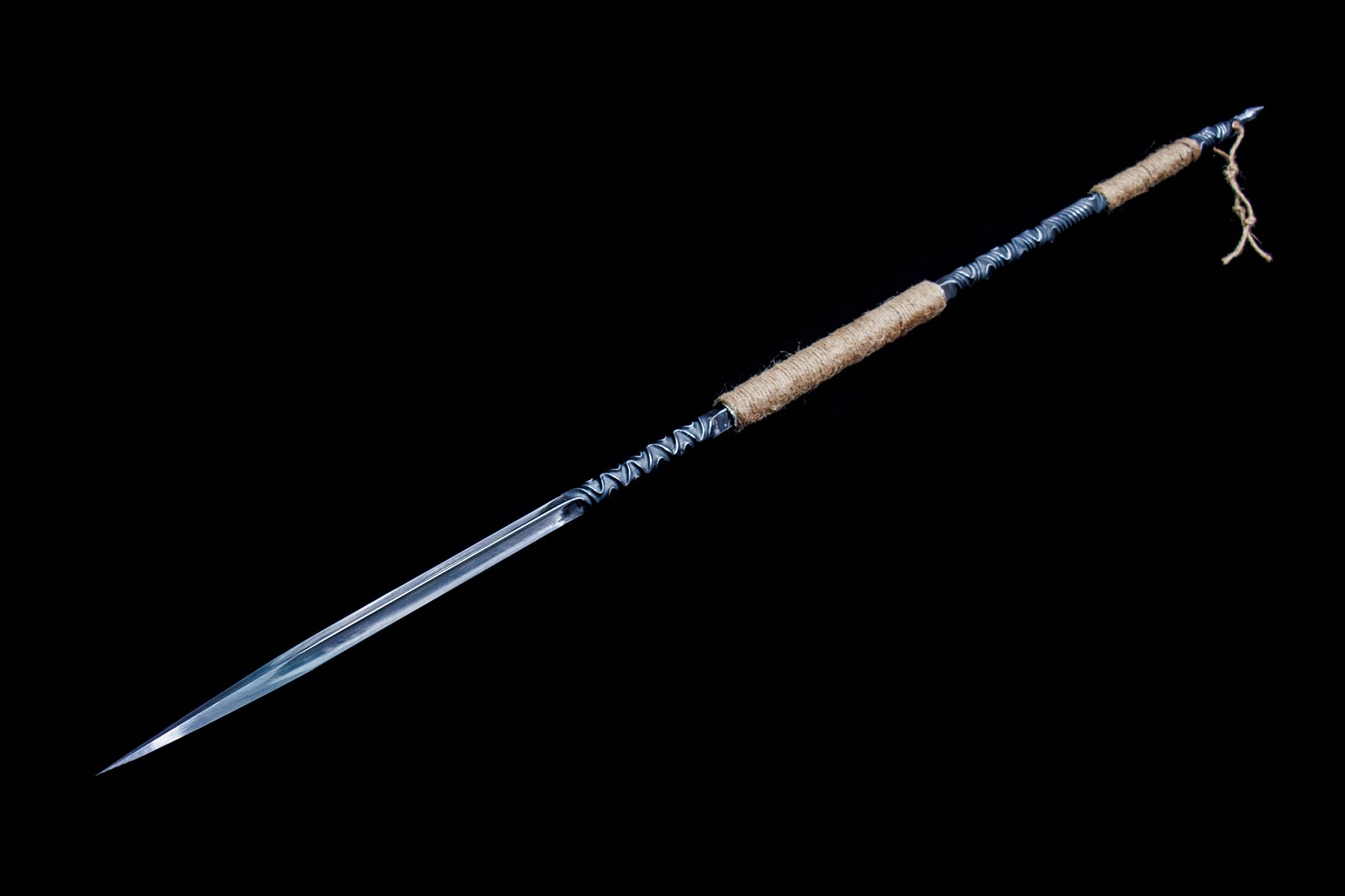 Cang Lan Chang Feng Carbon Steel Tactical Spike - traditional Chinese historical replica, full product view