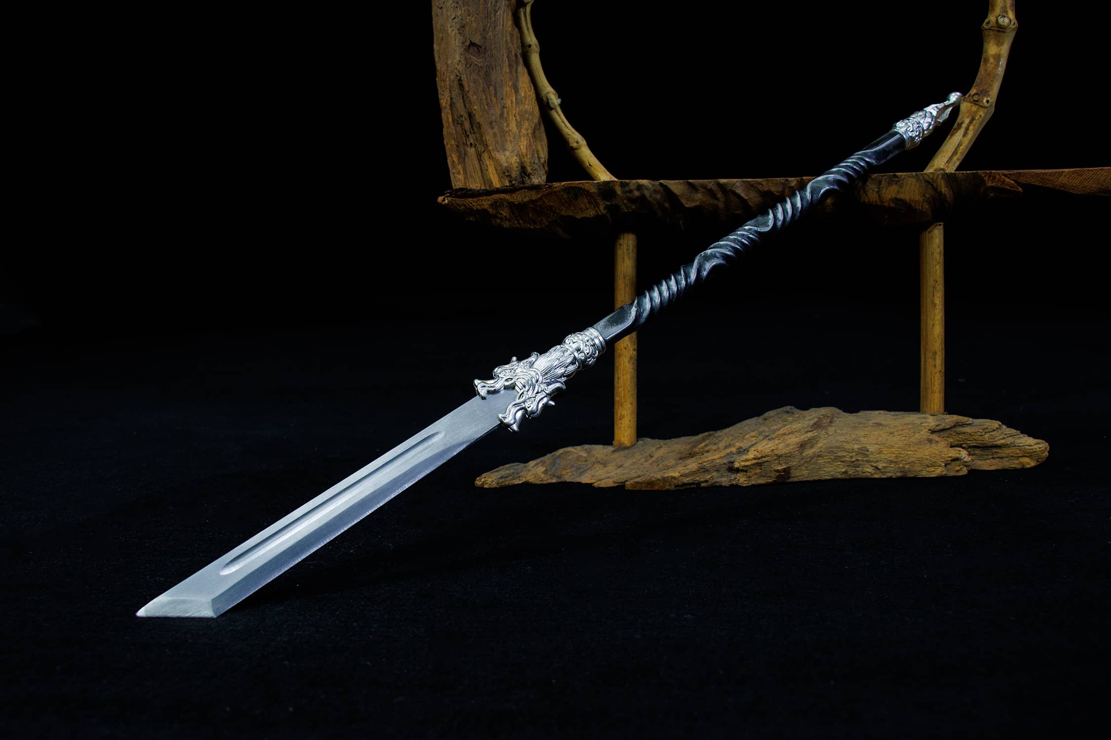 Zhang High-Chromium Steel Dao - traditional Chinese historical replica, full product view