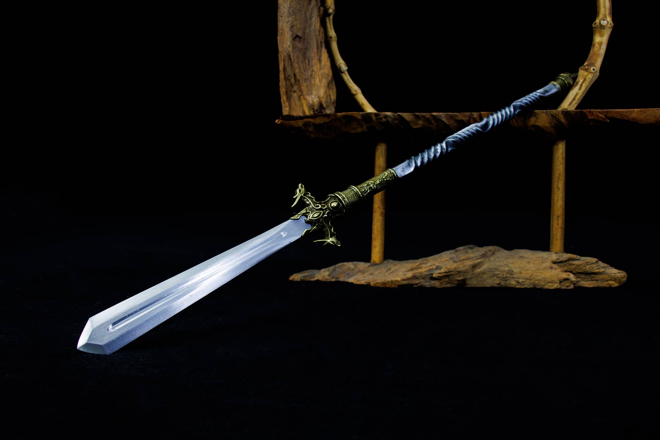 Da Tang Mo High-Chromium Steel Dao - traditional Chinese historical replica, full product view