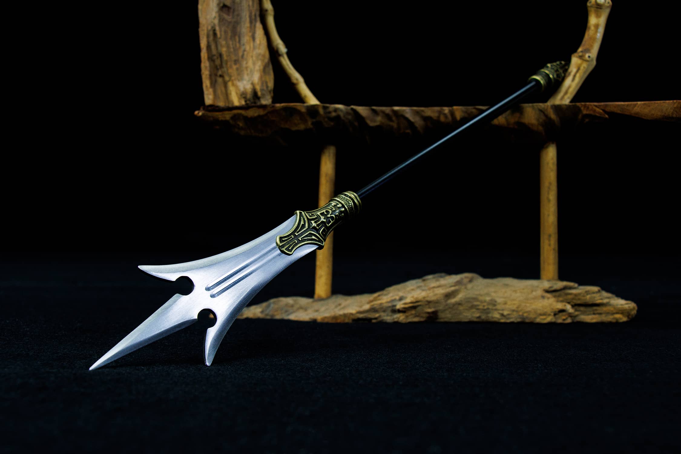 San Jian Liang High-Chromium Steel Dao - traditional Chinese historical replica, full product view