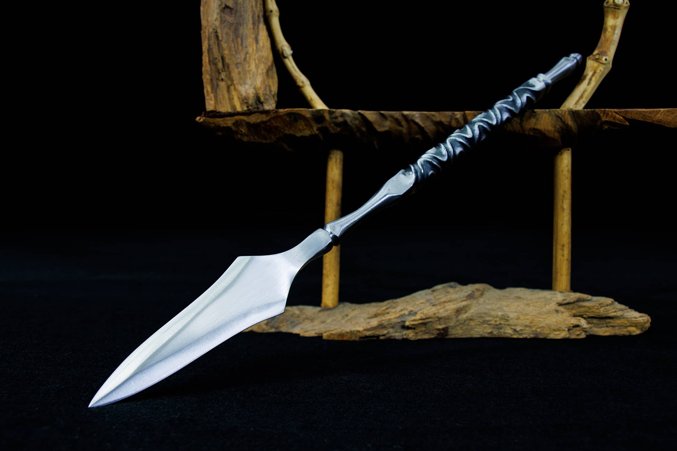 Han Yi Liu High-Chromium Steel Spear - traditional Chinese historical replica, full product view