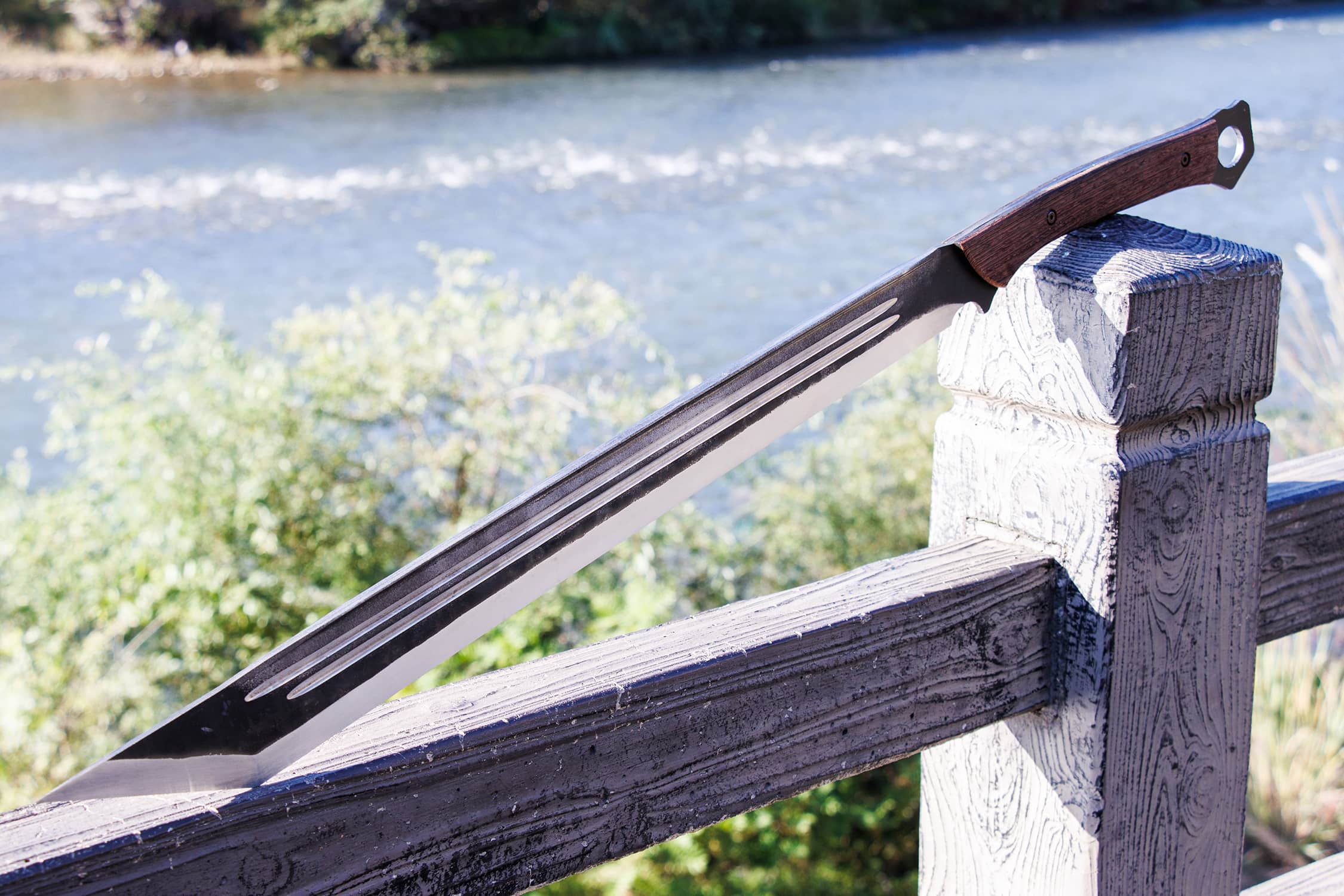 Hu Guang Han High-Performance Manganese Steel Long Blade - hand-forged Longquan dao sword, full product view
