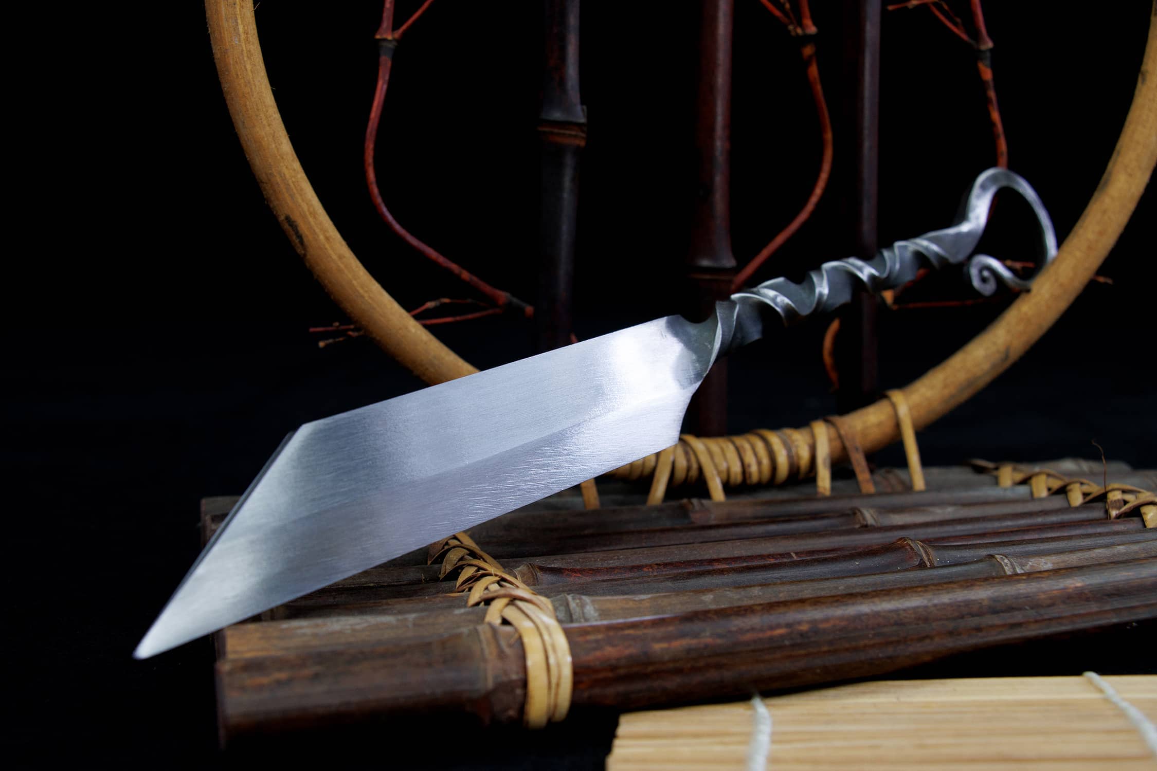 Xue Jiao High-Chromium Steel Short Dao - hand-forged Longquan dao sword, full product view