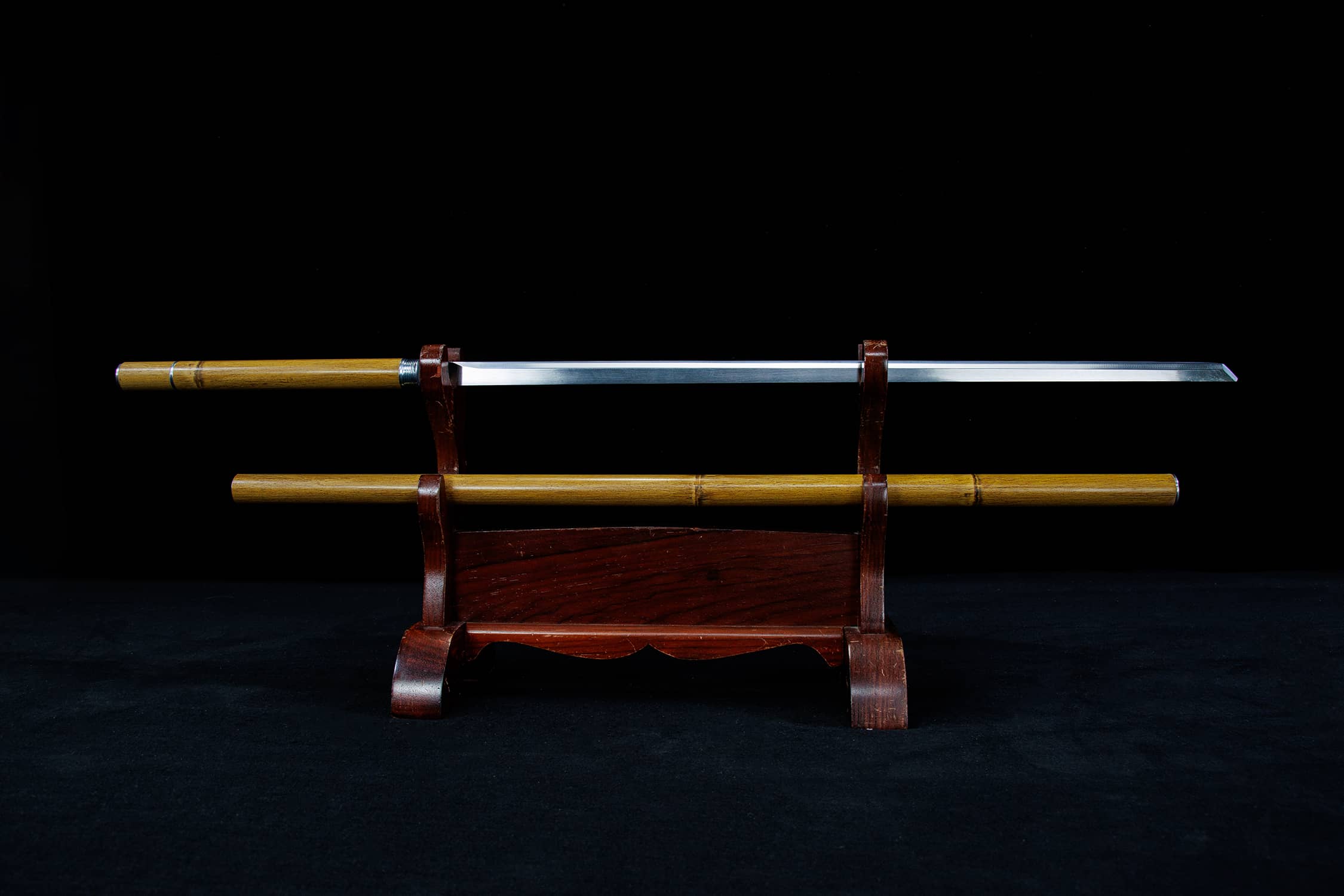 Ku Zhu Cang High-Performance Manganese Steel Staff Dao - hand-forged Longquan dao sword, full product view