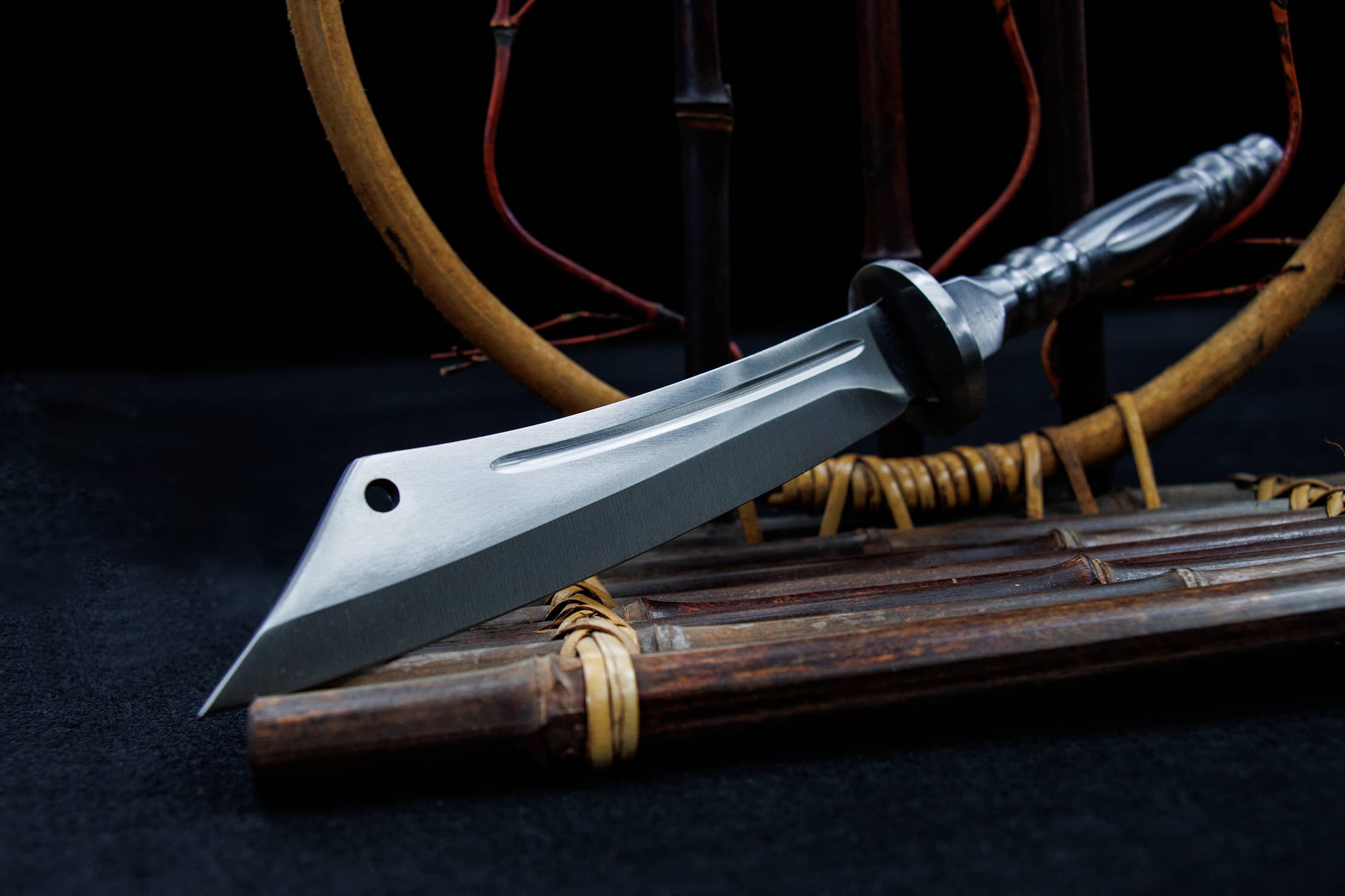 Chi Feng Hong Jun High-Chromium Steel Dao - hand-forged Longquan dao sword, full product view