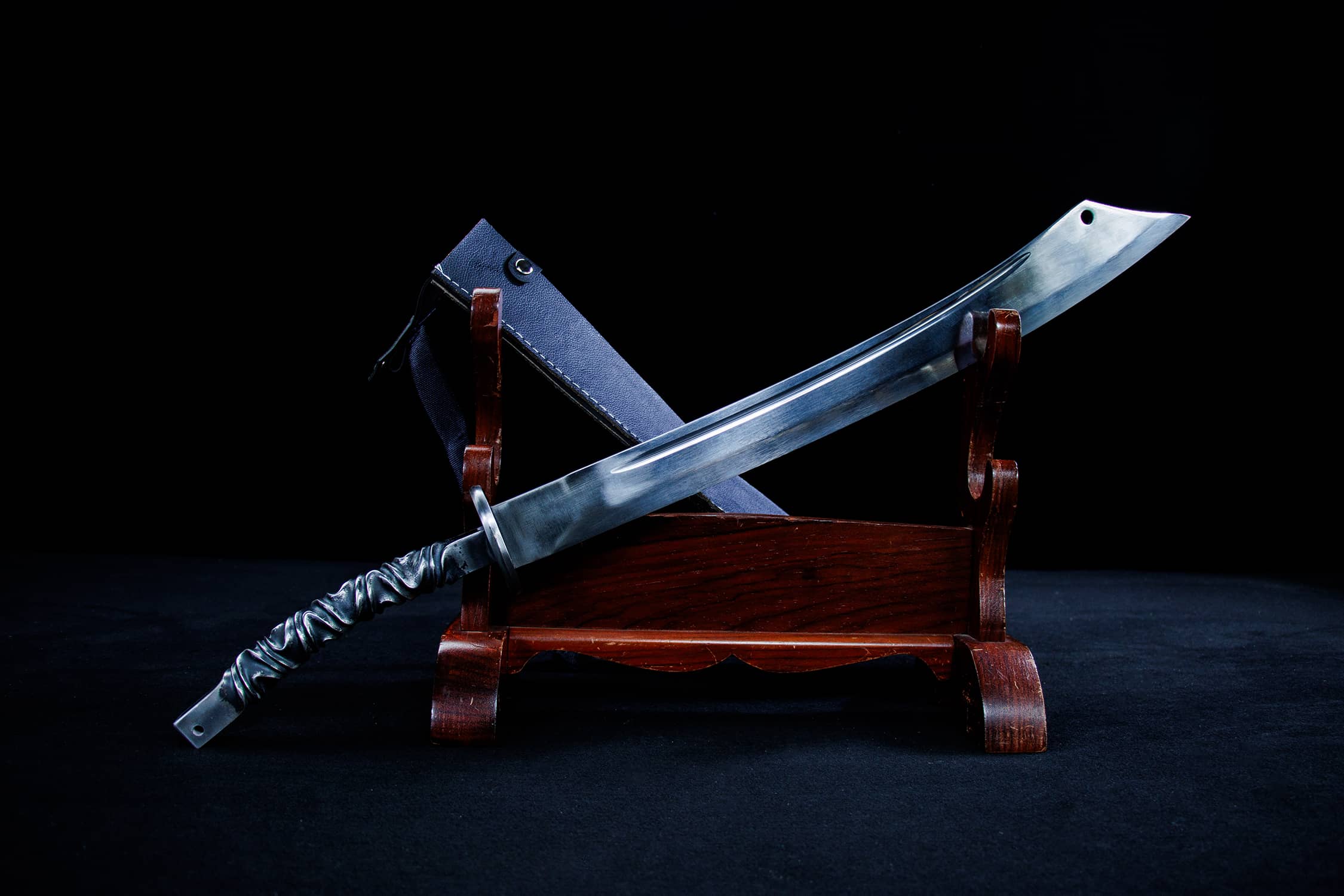 Gang Bing Hong Jun High-Performance Manganese Steel Dao - hand-forged Longquan dao sword, full product view