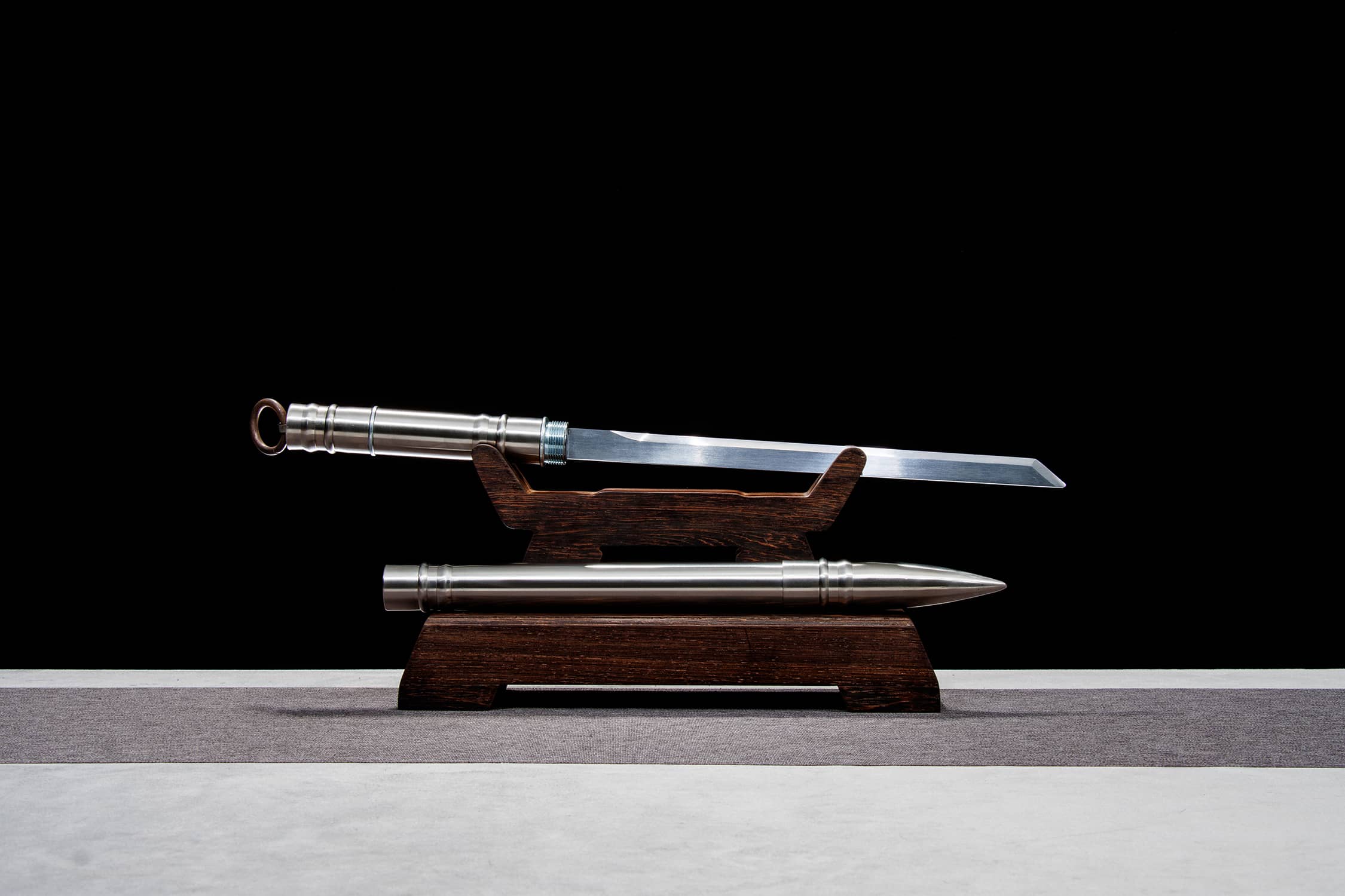 Fan Yin High-Performance Manganese Steel Short Dao - hand-forged Longquan dao sword, full product view