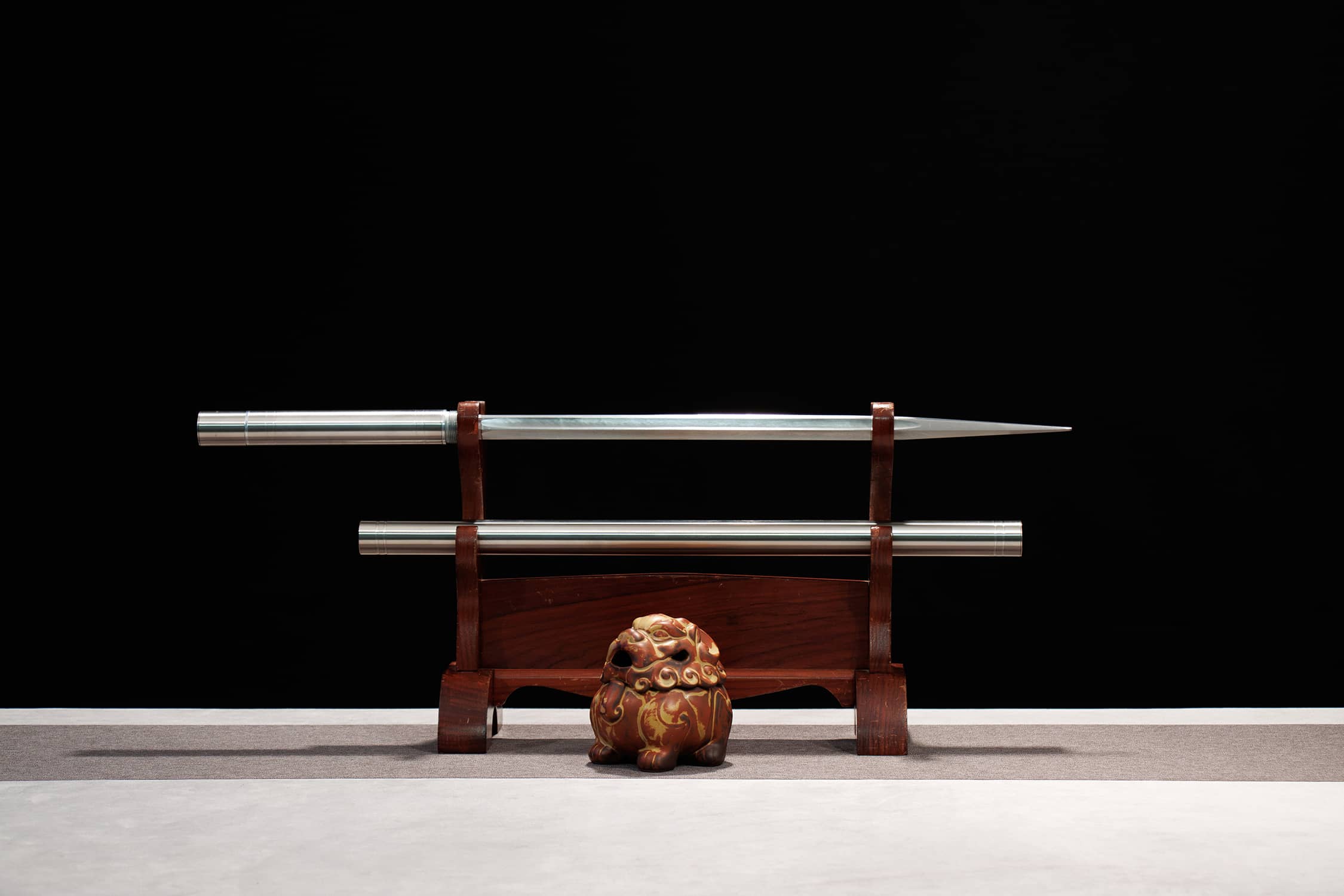 Xuan Bing High-Carbon Steel Jian Mace - traditional Chinese historical replica, full product view