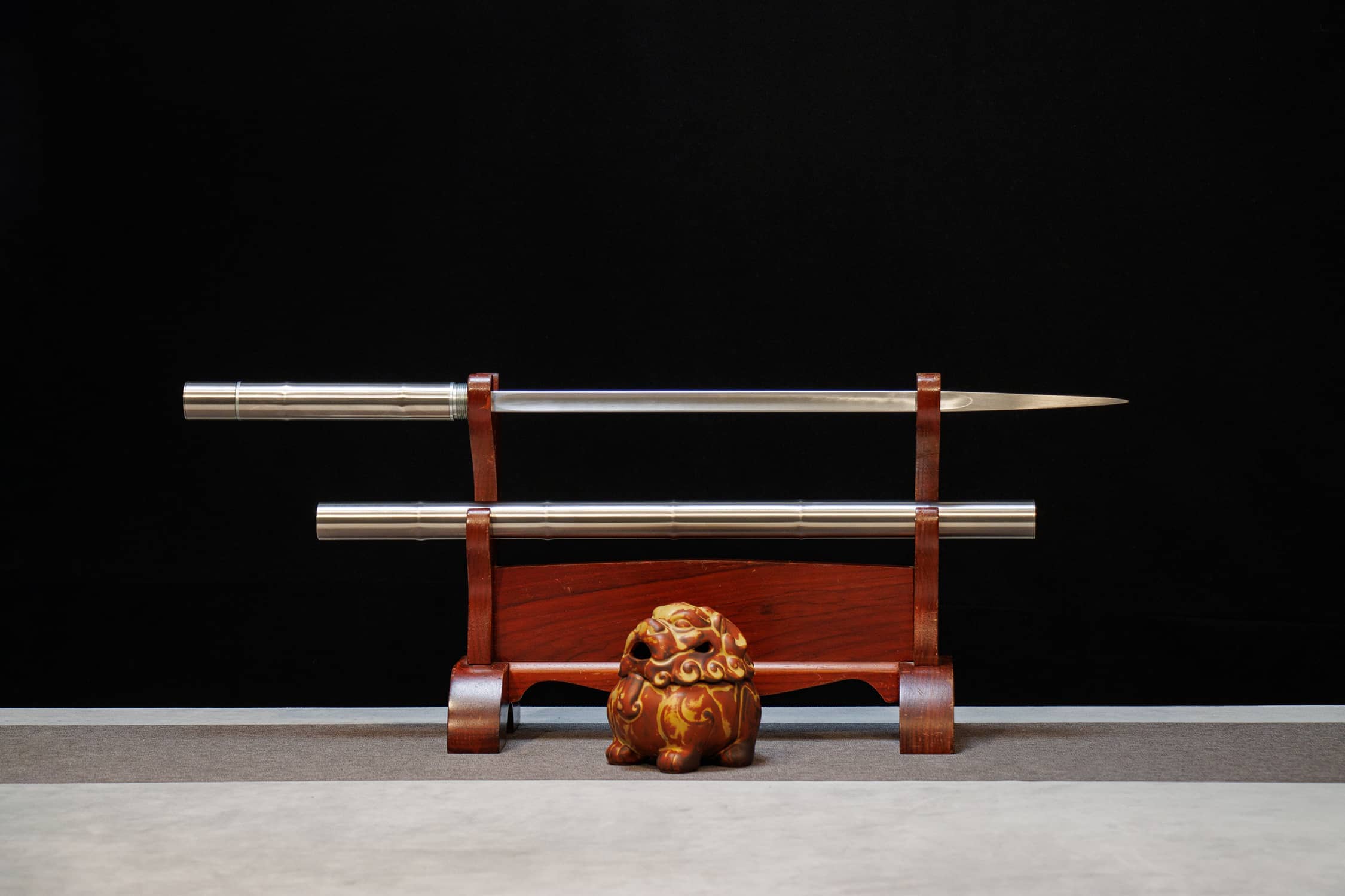 Cui Gu High-Carbon Steel Jian Mace - traditional Chinese historical replica, full product view