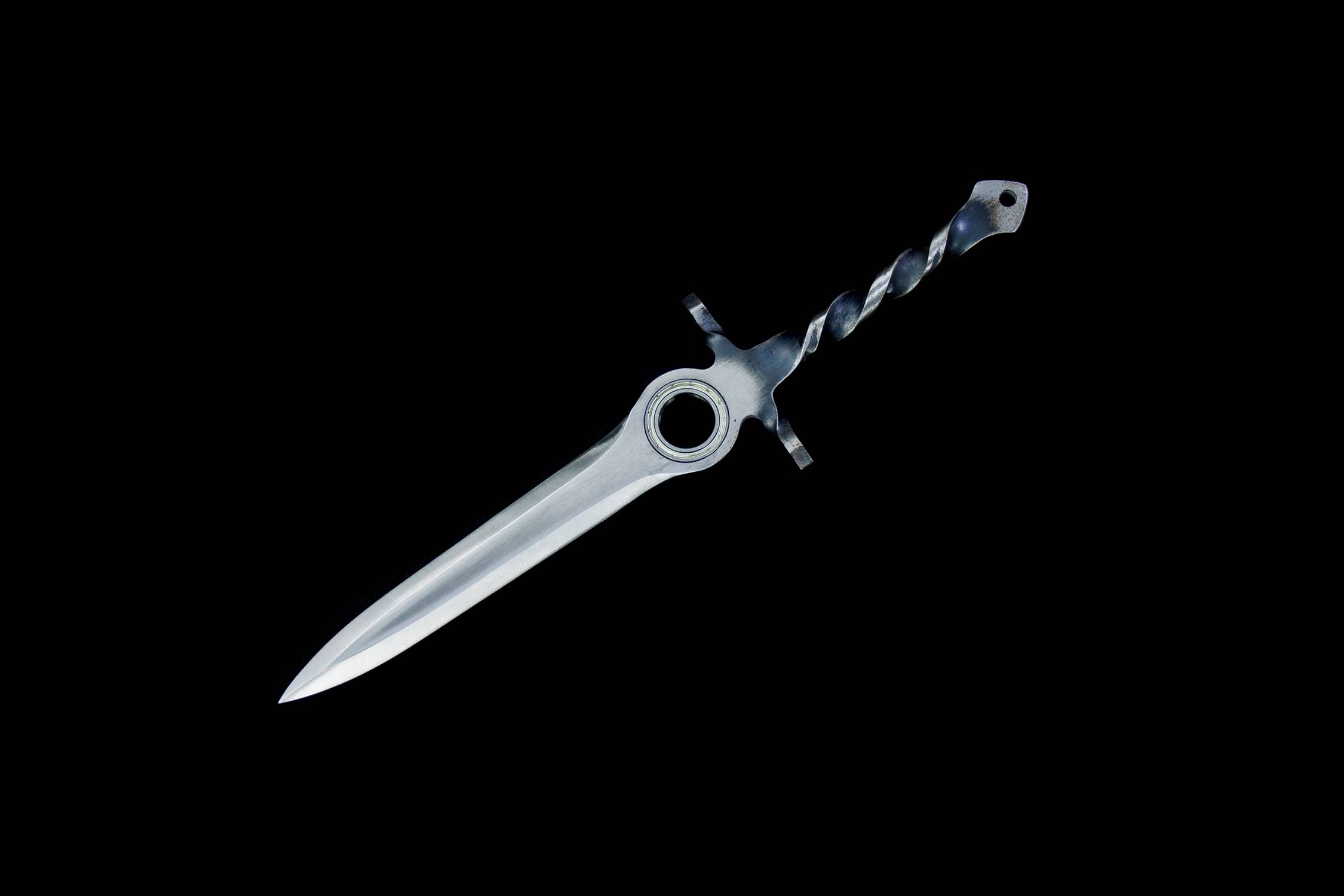 Kong Tong High-Performance Manganese Steel Dagger - hand-forged Longquan jian sword, full product view
