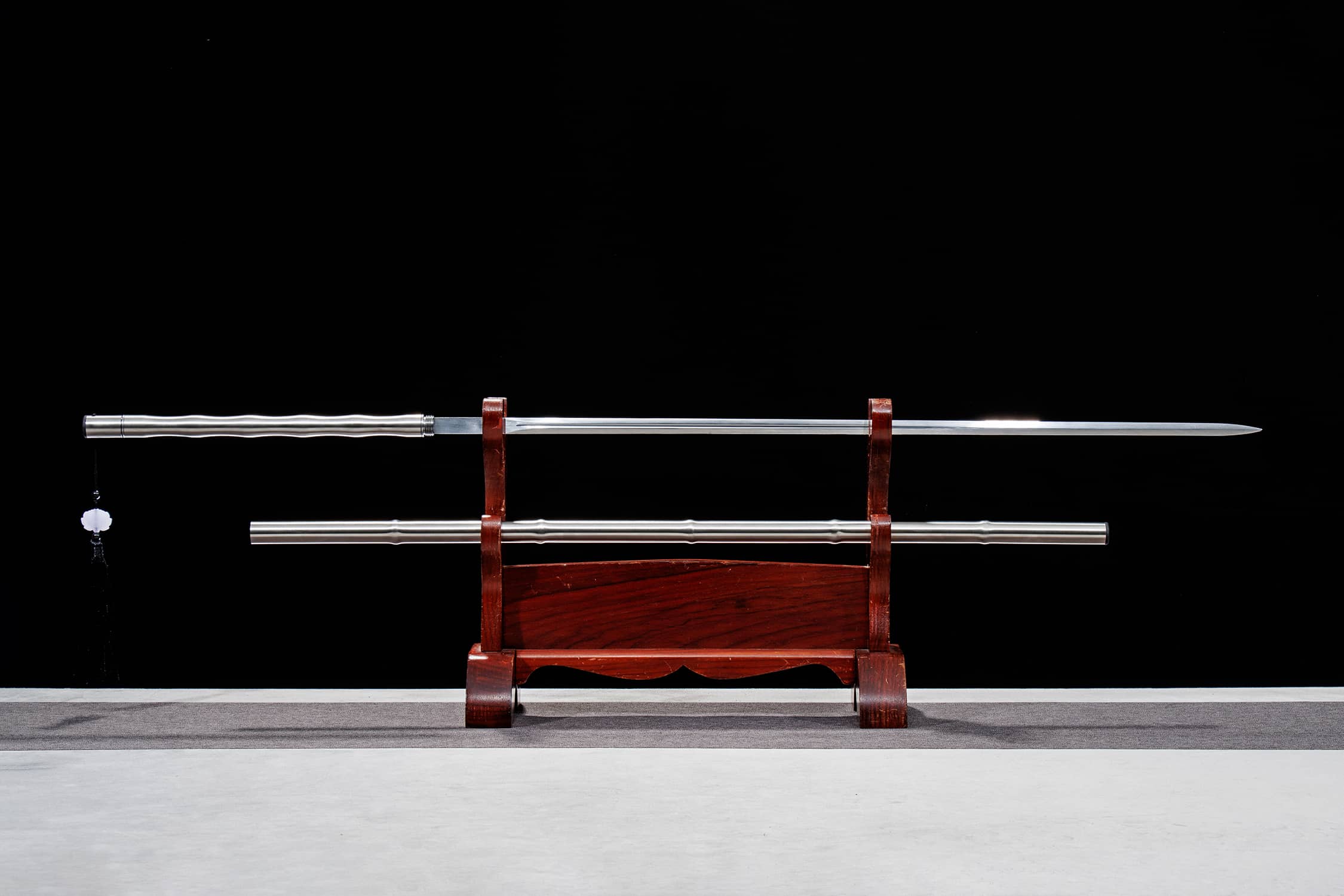 Jue Xi Fan Jie High-Performance Manganese Steel Slender Jian Sword with Reverse-Mount - hand-forged Longquan jian sword,...